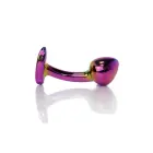 Plug-Jewellery įvairiaspalvis išlenktas analinis kištukas – 9 cm — Nuotrauka 3