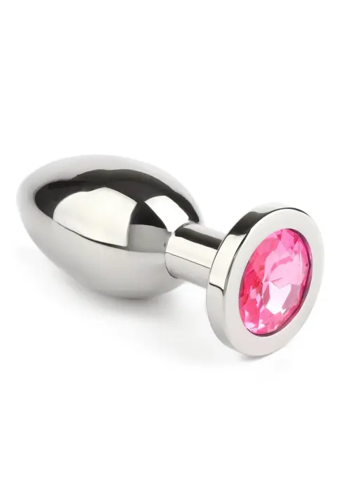 Mr. Steel Jeweled Anal Plug – L – Pink