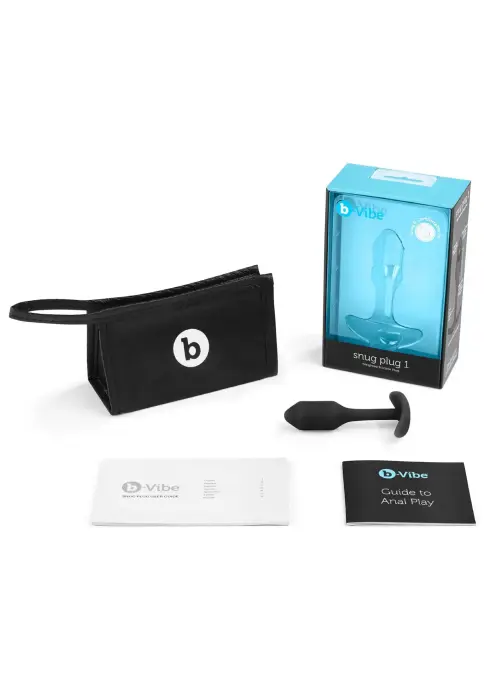 B-Vibe Snug Plug 1 – 10 cm – Melns Foto 6