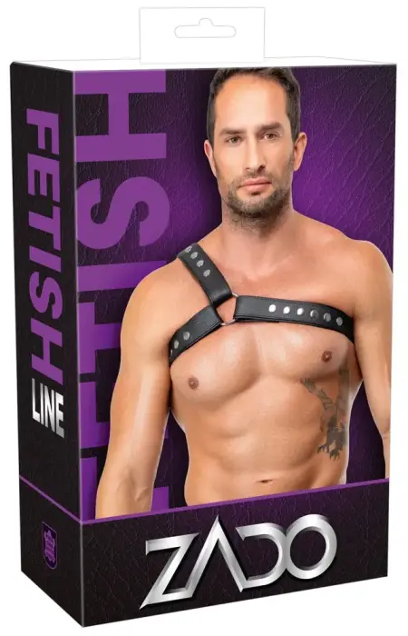 ZADO Leather Chest Harness – Black – XL/2XL