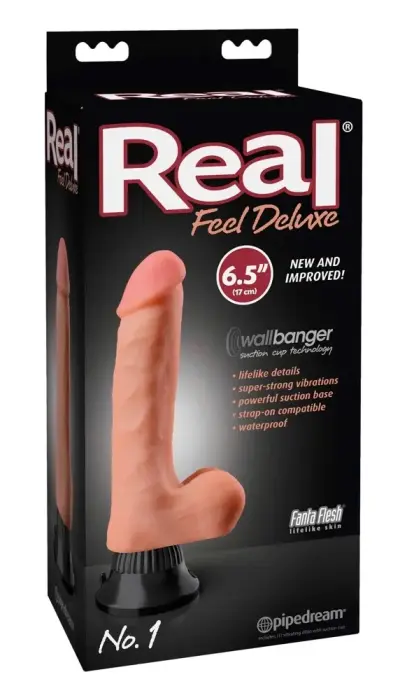 Pipedream Real Feel Deluxe No. 1 Light realistiškas vibratorius – 22 cm (8.6″) – kūno spalva