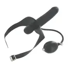 Incubus – inflatable gag with external dildo attachment – black — Photo 3