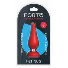 FORTO F-21 Tear Drop silikoninis analinis kištukas – S – raudonas — Nuotrauka 1
