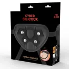 CYBERSILICOCK – universalūs strap-on diržai su 3 silikoniniais žiedais – juodi — Nuotrauka 5