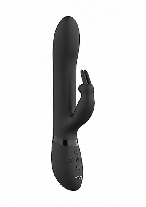 Amoris кролик-вибратор со стимулирующими шариками – 23 cm (9″) – черный