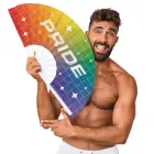 Pride Fan – dekoratīvs vēdeklis – varavīksnes – 64 cm — Foto 2