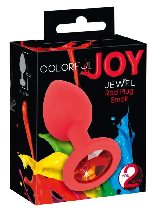 Colorful Joy Jewel raudonas analinis kištukas – S – 7.2 cm (2.8″)