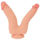 Nature Skin lankstomas dvigubos penetracijos dildo – 20 cm – kūno spalva — Nuotrauka 6