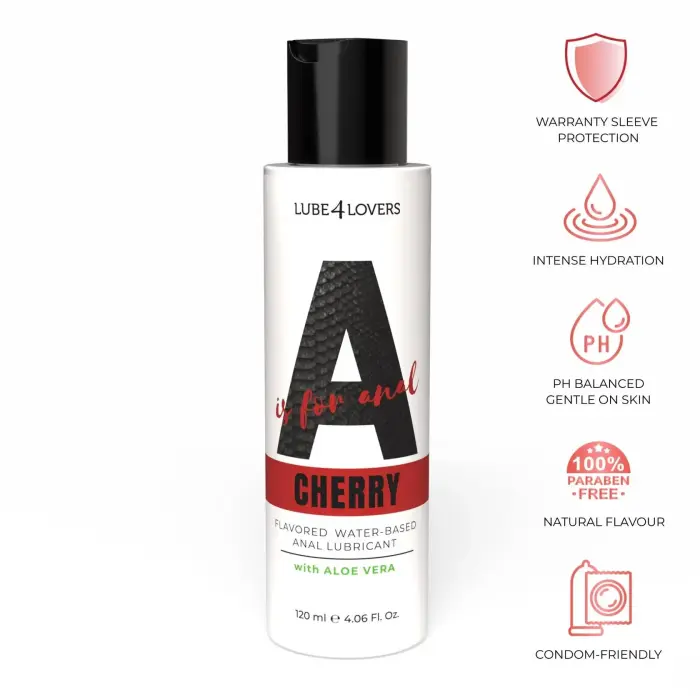 A is for Anal ķiršu aromāta anālais lubrikants – 120 ml Foto 2