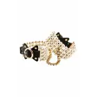 Guilty Pleasure Soiree Pearl Handcuffs – наручники – веганская кожа – искусственный жемчуг — Фото 5