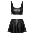 Cottelli PARTY Crop Top & Mini Skirt Set – Black – XL — Photo 5
