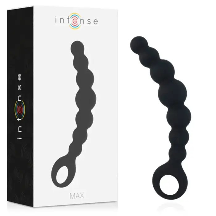 Intense anālās bumbiņas Max – 18.5 cm – Melns