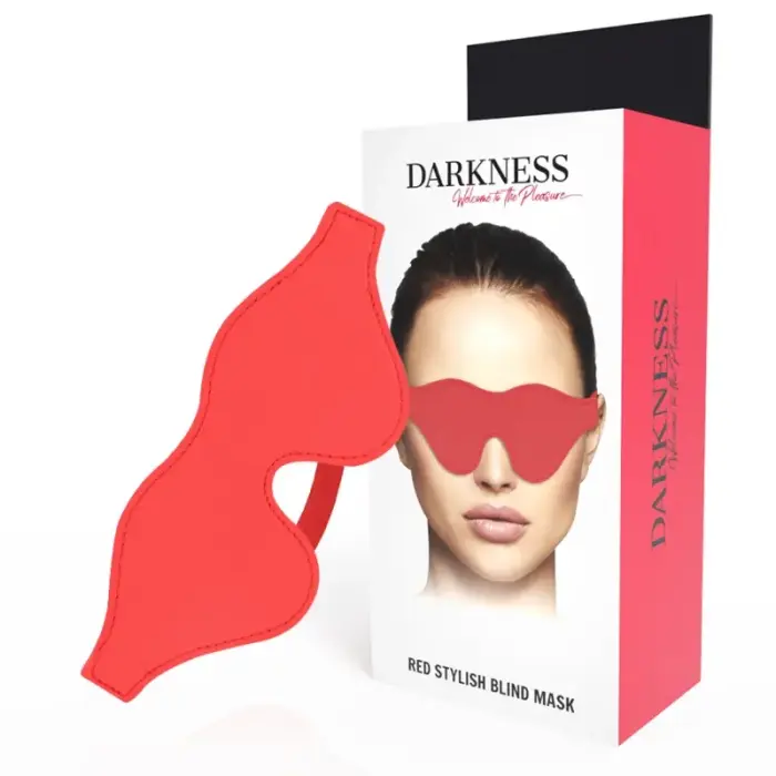 Darkness Red PVC Eye Mask – Adjustable Headband