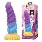 POWER MONSTERS Unicorn – fantaasialine silikoon-dildo – spiraalikujuline, kolmevärviline – 22 cm / Ø 5 cm — Foto 8