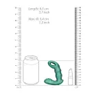 Teksturēts vibrējošs prostatas masieris ar tālvadības pulti – 12 cm (4.7″) – Metāliski zaļš — Foto 9