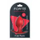 FORTO F-60 pīķa formas anālais spraudnis – 7.6 cm – sarkans — Foto 1