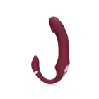Lokāms bezlencu strapon vibrators – 18 cm (7″) – sarkans — Foto 5