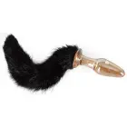 Stiklinis kištukas su uodega – 12 cm (4.7″) – Skaidrus Photo