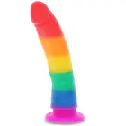 Unicorn Dancer dildo – 17.5 cm (7″) – Daudzkrāsains Foto 1