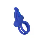 Dual Pleaser Enhancer – rechargeable vibrating cock ring with tongue and remote — Photo 1