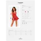Lacelove babydoll öösärk ja stringid – punane – XL/2XL — Foto 9