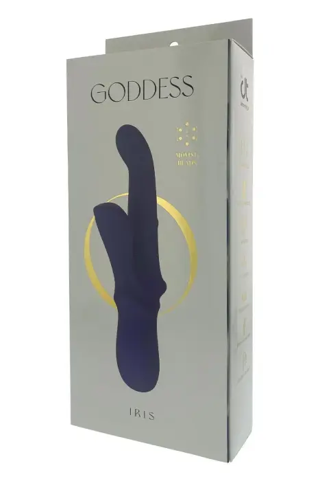 GODDESS IRIS Duo Vibrator with Sliding Bead – 23.5 cm (9.25″) – Dark Blue
