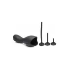 XR Brands Master Series Vibrating Silicone Urethral Trainer – Black — Photo 1