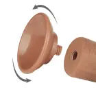 Sliding Skin Dual Layer Dildo – 20 cm (8″) – Brown — Photo 7