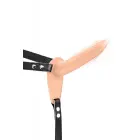 Vibruojantis strap-on dildas – kūno spalvos — Nuotrauka 1