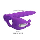 PRETTY LOVE - Blackney purple vibrating cock ring — Photo 7