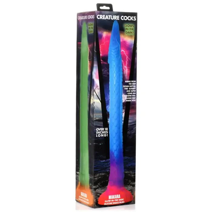 Makara Glow-in-the-Dark Snake Dildo – 46 cm (18.25″)