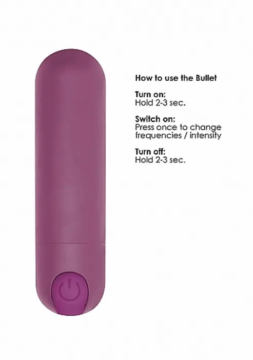10 ātrumu uzlādējams lodes vibrators – 7.7 cm (3.1″) – violets Foto 9