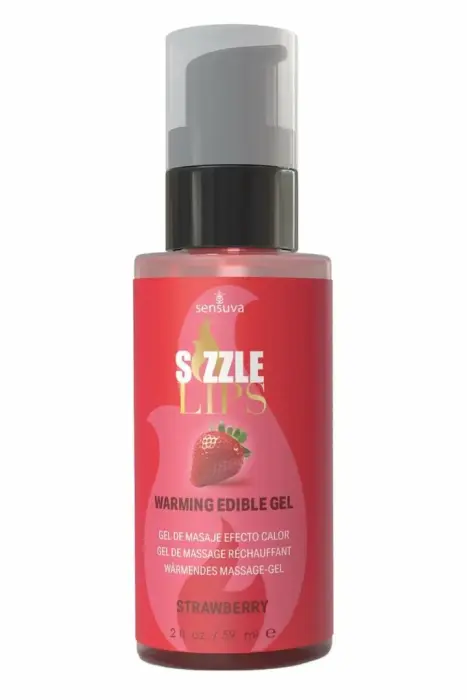 Sensuva Sizzle Lips Edible Warming Gel Strawberry 59ml Vegan Formula