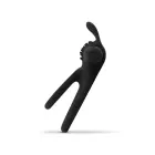 Share Ring - Double Vibrating Cock Ring with Rabbit Ears – 8.5 cm – Black — Photo 3