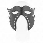 KINK Cat Face Mask Model 2 – melna mākslīgās ādas maska, 29x15 cm — Foto 2