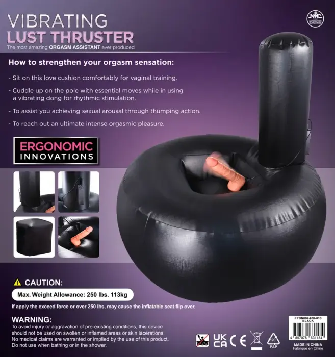 Vibrating Lust Thruster piepūšamā seksa mašīna Foto 10
