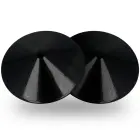 Coquette Chic Desire Elegant Black Metal Nipple Covers – Reusable Circles — Photo 3