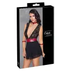 Cottelli Bondage babydoll naktskrekls – melns/sarkans – L — Foto 1