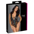 Cottelli LINGERIE боди с матовым эффектом и кружевом – чёрное – L Фото num