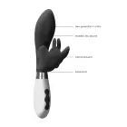 Alexios перезаряжаемый кролик-вибратор – 21.2 cm (8.35″) – черный — Фото 6