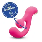 CRUSHIOUS Pleaser кролик-вибратор с вращающейся стимуляцией – 17.7 cm (7″) – розовый — Фото 6