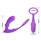 PRETTY LOVE Warren Purple Wireless Remote Control Vibrating Cock Ring with Anal Plug — Photo 9