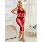 Subblime 952327 Elegant Long Red Fishnet Dress – One Size — Photo 8