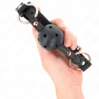 KINK Premium TPE Ball Gag 4 cm – Adjustable Strap – Black — Photo 4