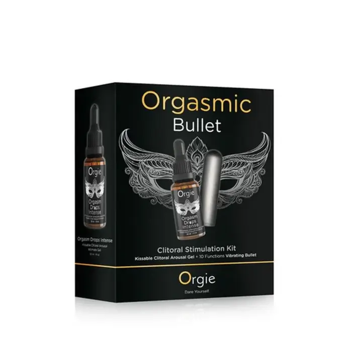 Orgie Orgasmic Bullet – clitoral stimulation kit, 2 pieces (Orgasm Drops Intense gel, mini bullet vibrator)