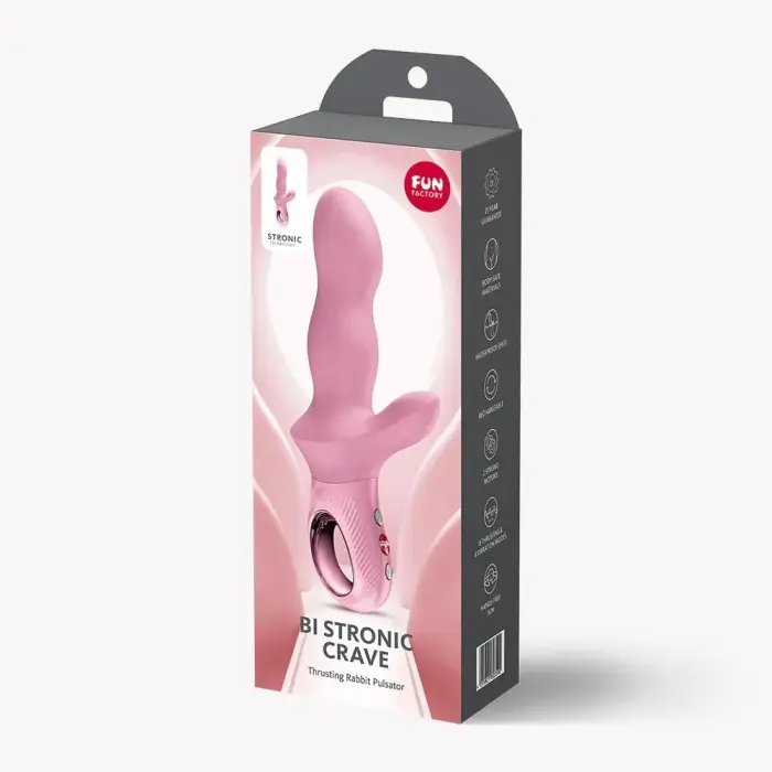 Двойной вибратор Bi Stronic Crave – 21 см (8.3″) – розовый