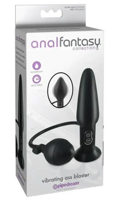 AFC Inflatable Vibrating Intimate Plug – 17.4 cm (6.9″) – Black