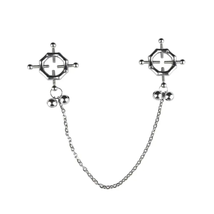 Hexagon-Shaped Nipple Clamps with Tinkling Bells