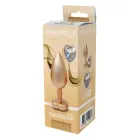 GLEAMING LOVE Matte Gold Anal Plug – L – 9.5 cm (3.7″) – Orange — Photo 1