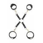 Guilty Pleasure GP Premium Hog Tie Set – hog tie set – vegan leather – black – gold details — Photo 3